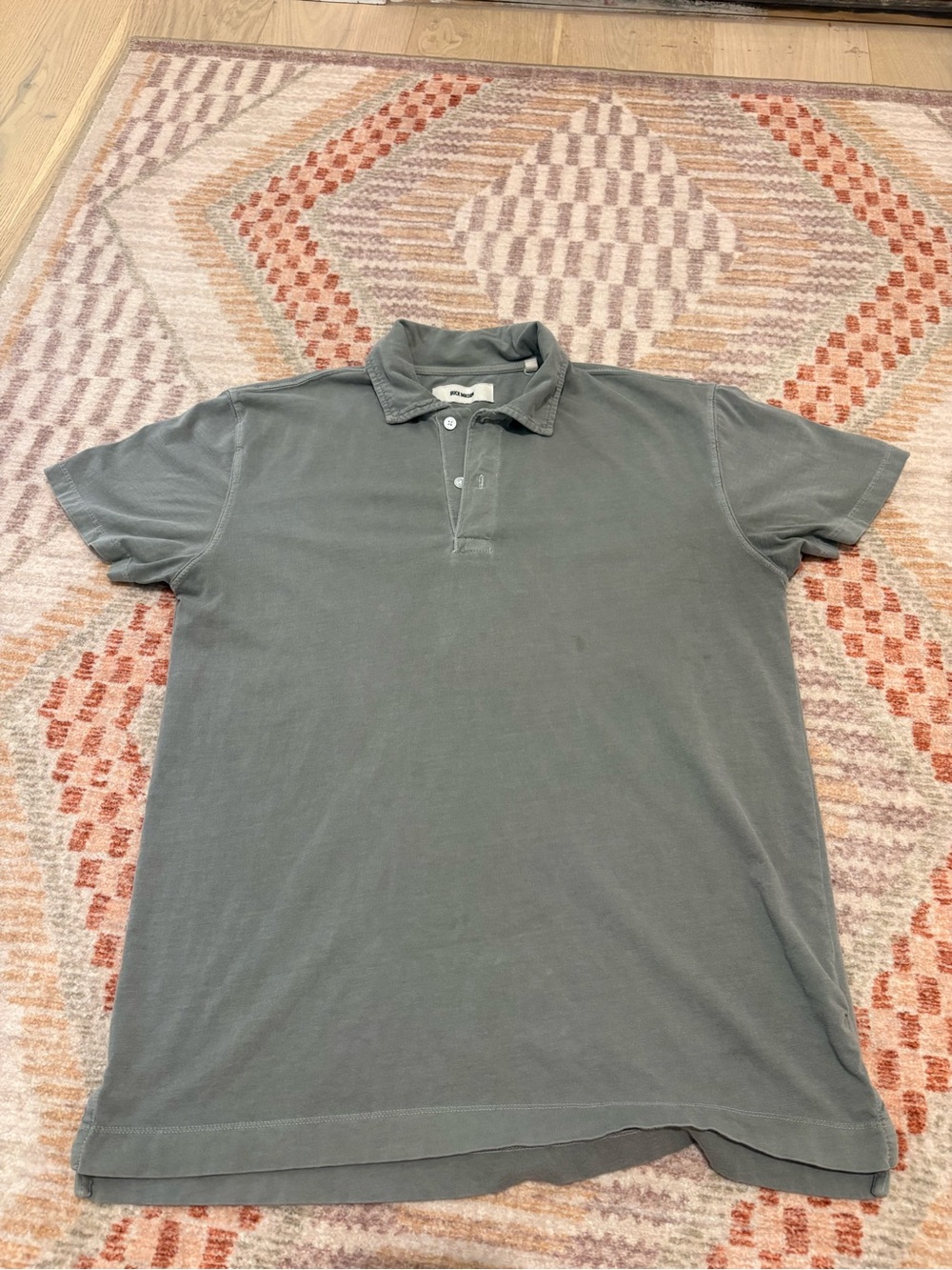 Men's Washed Slate Green Polo Shirt Buck Mason